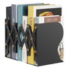 Olebes Adjustable Book Ends, Metal Non Skid Expandable Bookcase Bookend