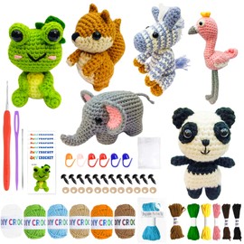 liiyiela 6 Pieces Crochet Kit for Beginners, Knitting Starter Pack for Adults and Kids, Great Gift for Crochet Lovers Birthday Gift, Great for a Special Day