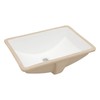 Undermount Bathroom Sink Rectangle - GhomeG 21x15 Inch White Rectangular
