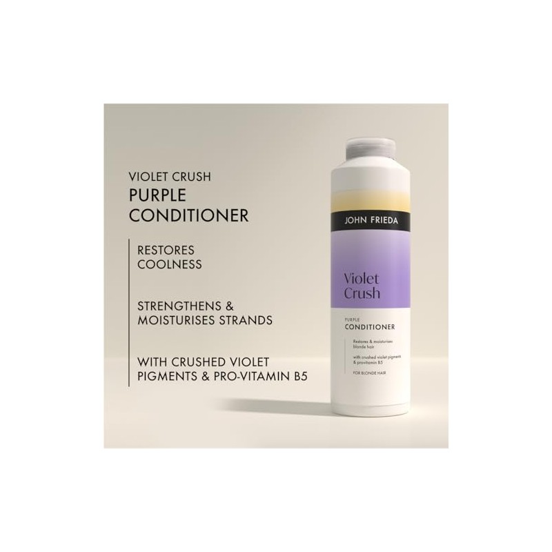 John Frieda Violet Crush Purple Conditioner 500ml. Blonde Hair Toning