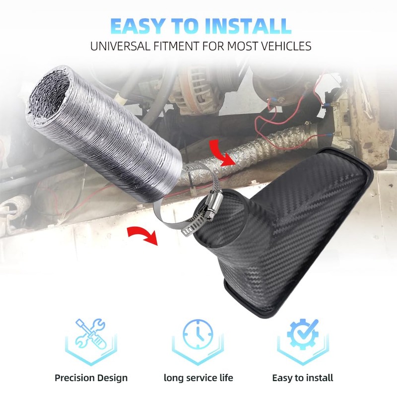 BARTOO Air Intake Duct Front Bumper Turbo Air Intake Pipe,
