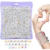 CAABISO 1100+ Pcs Letter Beads for Friendship Bracelet Making Kit