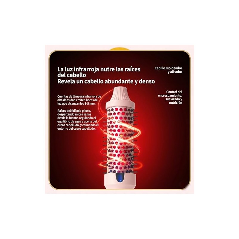 WisBtyCo Cepillo Térmico Iónico Profesional para Cabello - Cepillo Eléctrico