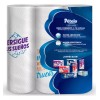 Pétalo Color Blanco Toallas De Papel Decorada 3 Rollos De