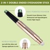 Eyeshadow Stick and Sponge Makeup Brush, Smooth Cream Shimmer Shadow