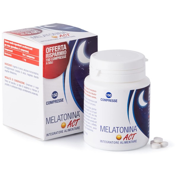 ACT Melatonin 1 mg, Blue, 150 Tablets
