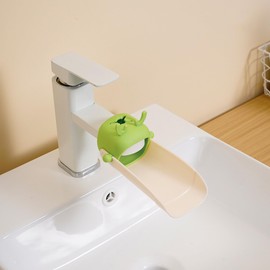 SHINTIN 2pcs Faucet Extender for Toddlers, Kids Hand Washing Faucet Extension，Sink Faucet Extenders,Suitable for Bathroom, Kitchen,Little Deer Design,Green and Blue