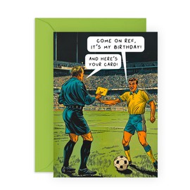 Central 23 Football Birthday Cards For Men - Greeting Cards For Coach, Student, Ref - Happy Birthday Card For Him - Funny Gifts For Him Son Grandson Nephew - Comes With Cute Stickers