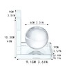 1 Pair Crystal Bookends with Crystal Ball Decorative Ornaments,L Shape