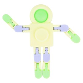 Keycraft Fidget Robot, Pop, Bend and Spin, Pastel Colour, Sensory Toy for Kids and Adults, Tactile Stress Relief, Creative Play, Compact and Portable, Engaging Fidget Companion