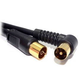 kenable RF Aerial Fly Lead Coax Right Angled Plug to Socket Lead Cable 1.5m [1.5 metres]