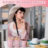 Blushtier 3 Pack Pink Kitchen Canister Set Metal Tea Coffee
