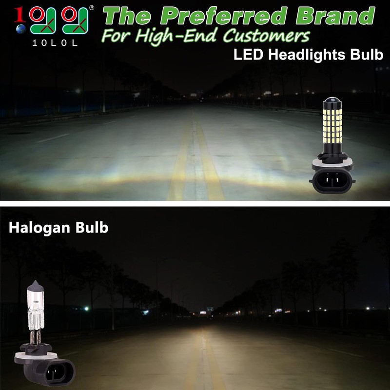 10L0L 881 Golf Cart Headlight Bulb for EZGO, Club Car