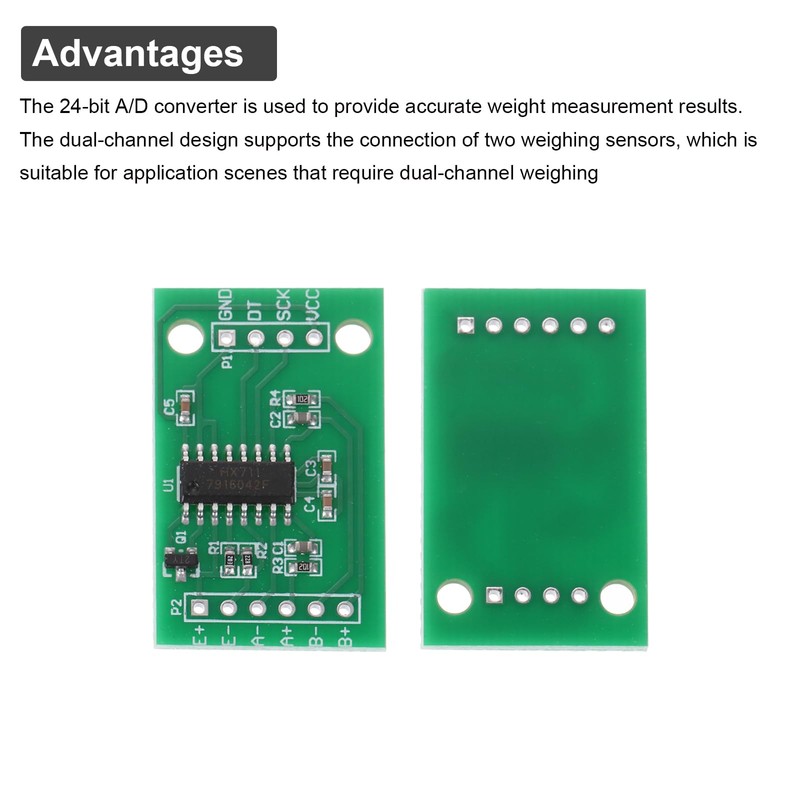sourcing map 3pcs HX711 Weighing Sensor Dual-Channel 24 Bit Precision
