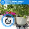 TreeGun Plant Caddy with Wheels Heavy Duty with 8 Lockable