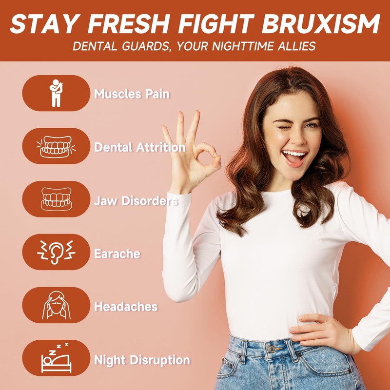 4 Pack Orange Kids Mouth Guard for Teeth Grinding,Comfortable Kids