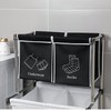 2-Tier Laundry Sorter with 4 Removable Bags: Organize Clothes, Lights
