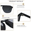 ANDWOOD Square Aviator Sunglasses Polarized Mens Womens UV Protection Sun