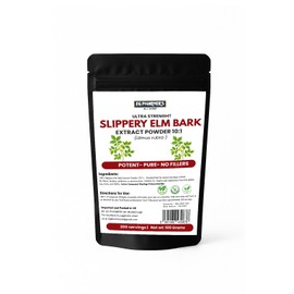 Slippery Elm Bark Extract Powder 10:1 | Ultra Strength Inner Bark Fast Absorbing & Rich in Mucilag | 200 Servings | 100% Pure, Vegan | No Filler or Binders Gluten Free