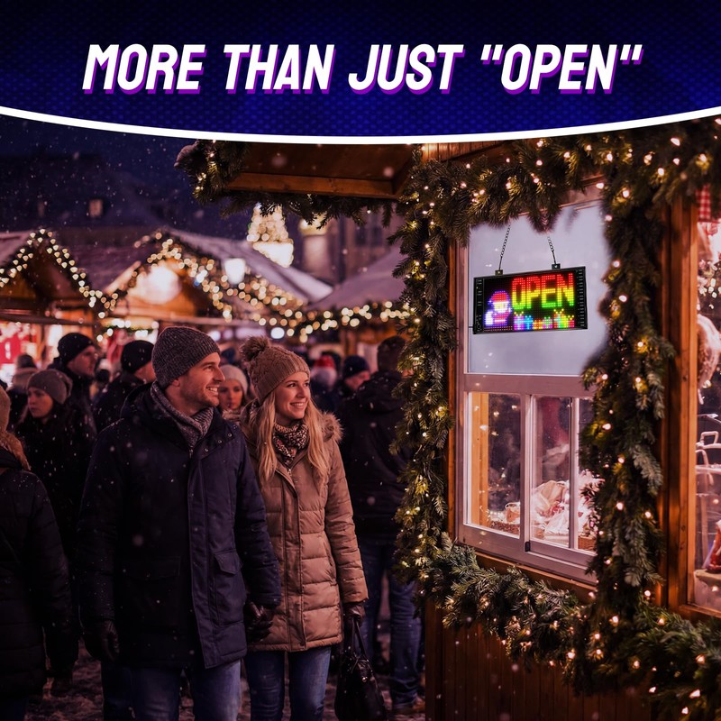 Programmable LED Open Sign,Support for Multiple Open Dynamic and Static