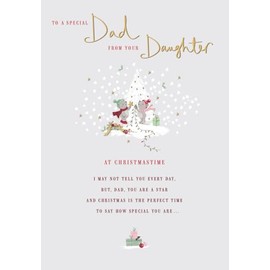 Piccadilly Greetings Christmas Card To a Special Dad from Your Daughter - 9 x 6 inches