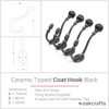 Oakcrafts - Ceramic Tipped Shabby Chic Cast Iron Coat Hook