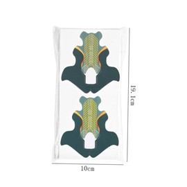 Baluue 100pcs Nail Art Paper Trays Fishtail Crystal Extensions Green Stickers Kit for Manicure Nail Art Practice Hand Tool