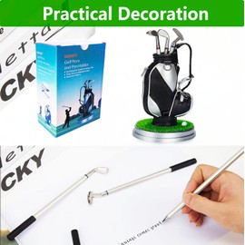 Golf Gifts for Men - Ideal Stocking Stuffers for Adults, White Elephant Gifts for Golfers, Dad, Him, Coworkers, Boss on Christmas & Birthday - Funny Golf Pen Holder, Home Office Decor Desk Accessories