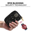 RYQAO Credit Card Holder for Women Rfid Blocking Faux Leather