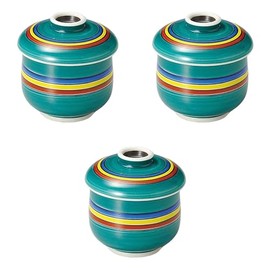 3個セット グリーン巻駒筋ミニ蒸し碗 [ 7×8㎝(150㏄) ] | ミニむし碗 セトモノホンポ(Setomonohonpo)