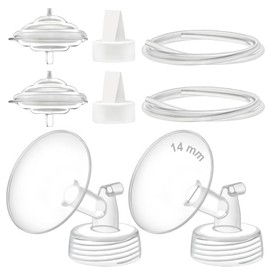 Maymom Pump Parts Compatible with Spectra S1 S2 9 Plus Electric Breastpump, 14mm Flange Valve Tubing Backflow Protector, Not Original Spectra Replacement Pump Parts Accessories