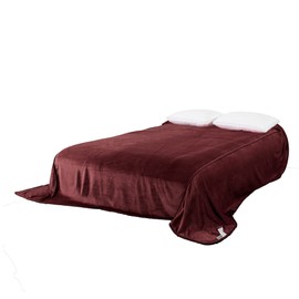 MORANJIAFANG 144"x144" Oversized 340GSM Flannel Bed Blanket Cozy Microfiber Soft Thermal Fleece Blanket Dark Brown