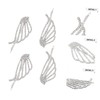 FOMIYES Unique Girl Hair Decor 4pcs Rhinestones Wing Hairpin Side