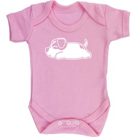 Hippowarehouse Dog jack russell drawing baby vest bodysuit (short sleeve) boys girls