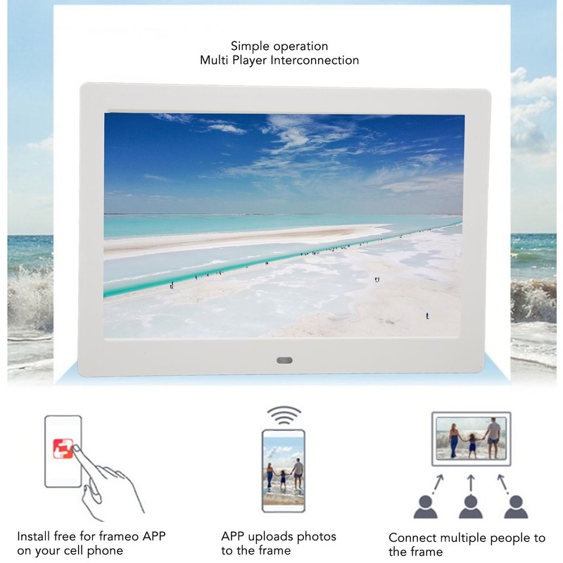 10 Inch Digital Photo Frame Multifunction WiFi IPS HD Touch