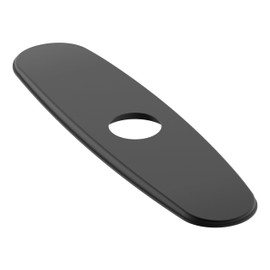 Derengge RP-1105-MT 8 Inch Faucet Deck Plate Kitchen Escutcheon Hole Cover, Matte Black Finished