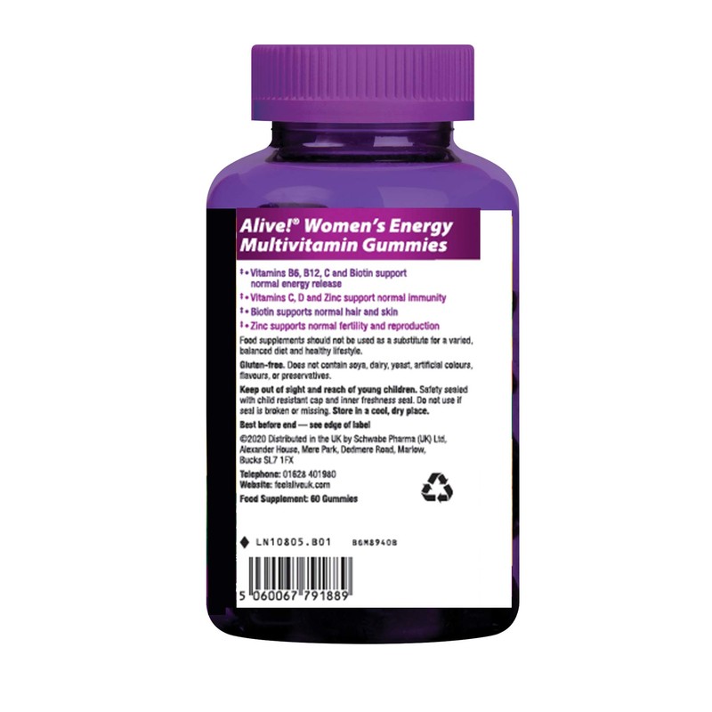 Alive! Women's Energy Multivitamins - 60 chewable Gummies