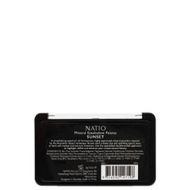 Natio Australia Mineral Eyeshadow Palette Sunset 6g - Soft Pinks, Glistening Golds & Rich Russet Toned Eyeshadows - Purse & Travel Friendly Eyeshadow Palette - Cruelty Free & Vegan