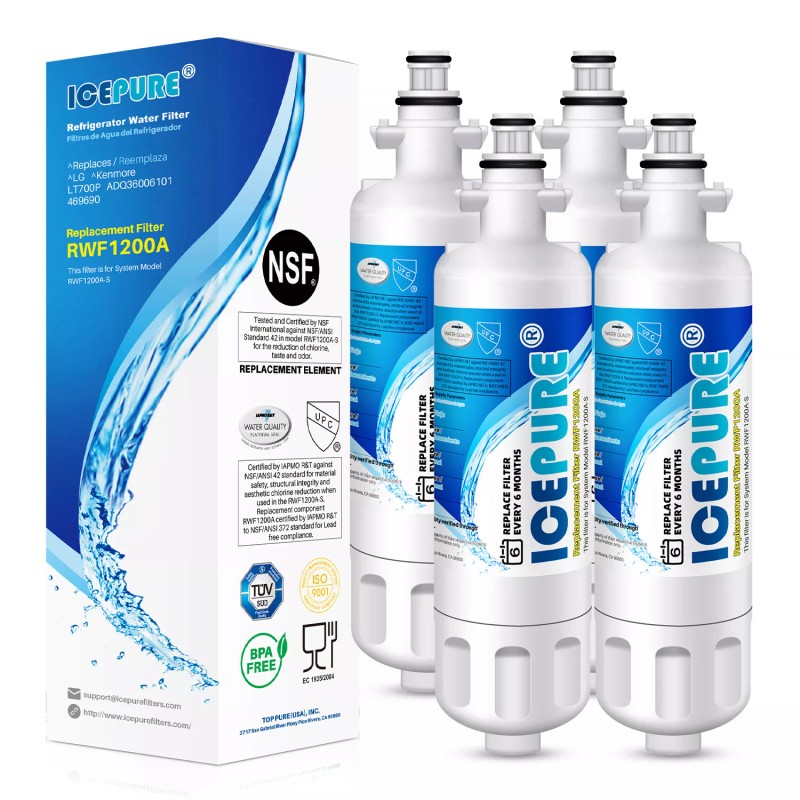 ICEPURE ADQ36006101 9690 Water Filter Fit for LG LT700P RWF1200A