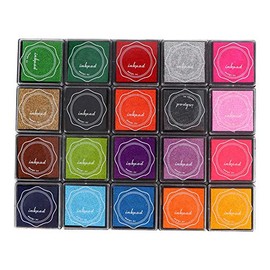 Almohadilla de tinta 20 colores - Kit DIY para sellos y álbum de recuerdos