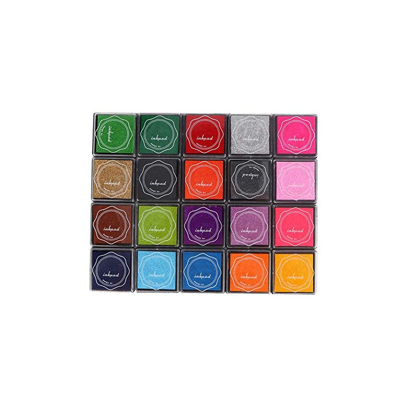 Almohadilla de tinta 20 colores - Kit DIY para sellos