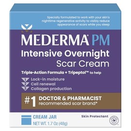 Mederma PM Intensive Overnight Scar Cream - Works with Skin's Nighttime Regenerative Activity - Once-Nightly Application Is Clinically Shown to Make S