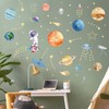 Watercolor Glow in The Dark Stars Solar System Wall Decals,