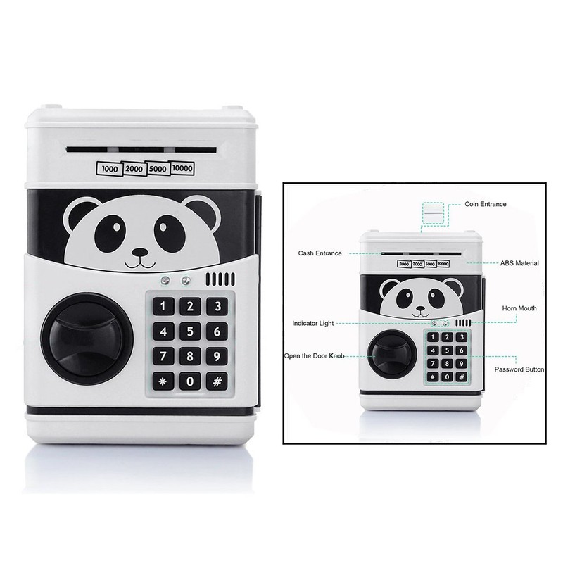 Itian Cartoon Piggy Bank Coin Piggy Bank ATM Deposit Machine