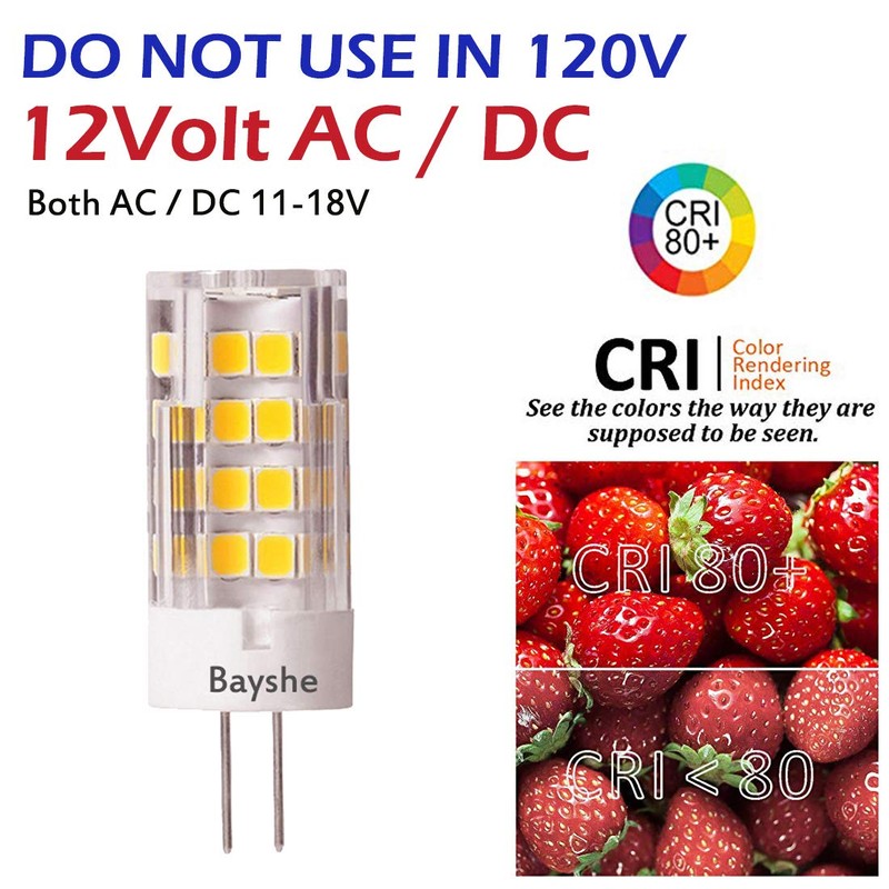 BAYSHE G4 LED Bulb 3.5W 350lm 2700K Warm White (12volt