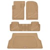 Motor Trend FlexTough™ Heavy Duty Beige Rubber Car Floor Mats