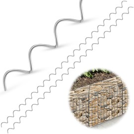 Yaocom 24 Pcs 39.4" x 2" Gabion Cages Spirals 9ga Galvanized Steel Gabion Spirals Wire for Cage Install and Connected for Garden