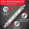 Flintronic 6Pcs Damaged Screw Extractor Set, Rounded Screw Remover Kit