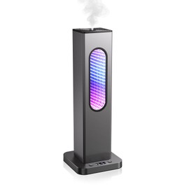 Waterless Scent Diffuser - Suitable for Home/Hotel/Shopping Mall/Yoga Air Diffuser,200㎡ Coverage,3 Gears Mist Adjustment, App Control, Multi-Color Neon Light,Without Essential Oil(Color:Dark Grey)