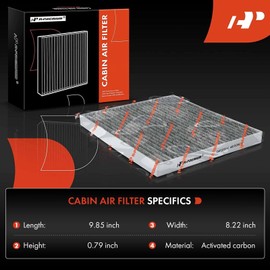 A-Premium Cabin Air Filter with Activated Carbon Compatible with Chrysler Pacifica 2017-2022, Voyager 2020-2022, Grand Caravan 2021-2022, V6 3.6L, Replace# 68308950AB